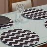 Kit 4 Peças Jogo Americano Base Redonda Mdf 0,35cm X 0,35cm Sousplat Mesa Posta Cozinha Chevron - 3