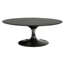 Ver imagem 1 de Mesa de Centro Saarinen Redonda 90 cm Madeira Base Preta Laca Preta