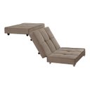 Ver imagem 2 de Puff Cama Solteiro Dobravel com Rodízios Lindecor Cor Bege