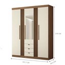 Ver imagem 5 de Kit Roupeiro Espelho e Cômoda George Jatoba Areia