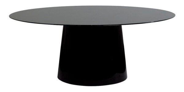 Mesa de Jantar Cone Oval 120x80cm Laca Preta - 2