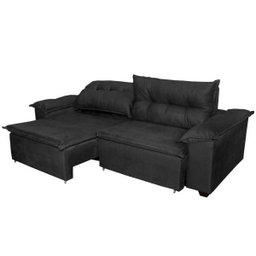 Sofá Maestro Retrátil e Reclinável Preto - WS Estofados - 3