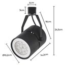 Ver imagem 5 de Spot Direcionável para Trilho Nordecor Classic Par 30 E27 Bivolt Preto