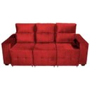 Ver imagem 3 de Conjunto Sofá Alfa 2 e 3 Lugares Retrátil e Reclinável Vermelho - Ws Estofados