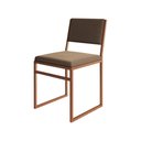 Ver imagem 3 de Kit 8 Cadeiras de Jantar Industrial Isa Assento Veludo Marrom Base Cobre