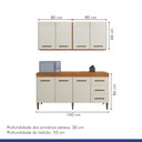 Ver imagem 3 de Cozinha Modulada 3 Peças Kaiki Móveis Atenas Marrom Off White