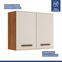 Ver imagem 4 de Cozinha Modulada 3 Peças Kaiki Móveis Atenas Marrom Off White