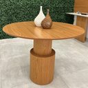 Ver imagem 3 de Mesa de Jantar Cilindro Spin Redonda 80 Cm Tampo Freijó Base Freijó Cor Marrom