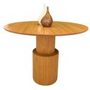 Ver imagem 2 de Mesa de Jantar Cilindro Spin Redonda 80 Cm Tampo Freijó Base Freijó Cor Marrom