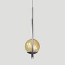 Ver imagem 4 de Pendente Lustre On Loop Prata com Globo de Vidro Âmbar