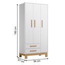 Ver imagem 2 de Conjunto Quarto Infantil Posadas Branco Acetinado