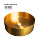 Ver imagem 5 de Cuba Redonda Banheiro Aço Inox 304 Dourada com Válvula Click