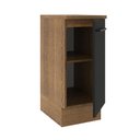 Ver imagem 5 de Balcão Armário de Cozinha 35 cm 1 Porta Rustic/Preto Agata Madesa