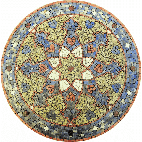 Mandala Indiana Piso Mosaico Noite Árabe 100cm