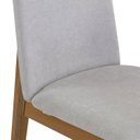 Ver mais imagens de Kit 8 Cadeiras para Sala de Jantar Estofada Madeira Maciça Cecília Bege/Off White