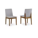 Ver imagem 5 de Kit 8 Cadeiras para Sala de Jantar Estofada Madeira Maciça Cecília Bege/Off White