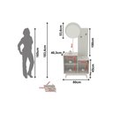 Ver imagem 2 de Balcão P/ Banheiro C/ Pés Bn3680 S/ Cuba C/ 2 Portas 1 Gaveta e Espelho Branco - Tecno Mobili