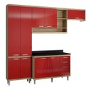 Ver imagem 1 de Cozinha Completa com Tampo 9 Portas 5 Peças Sicília Multimóveis