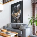 Ver imagem 1 de Quadro Decorativo a Conexão entre Almas Dourado Prata Sala Quarto Casa Escritório