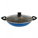 Ver imagem 1 de Panela Wok Antiaderente Tampa de Vidro Grande 30cm Extang