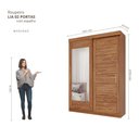 Ver imagem 4 de Guarda Roupa Lia 2 Portas de Correr com Espelho MDF