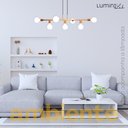 Ver imagem 3 de Pendente Rubis Aluminio Teto E27 7 Luzes Lumini Lab - Verniz Cobre