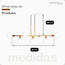 Ver imagem 6 de Pendente Rubis Aluminio Teto E27 7 Luzes Lumini Lab - Verniz Cobre