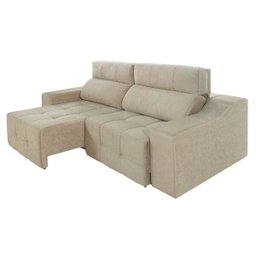 Sofá Retrátil e Reclinável Top Lubeck 210 Suede Amassado Bege - WS Estofados - 2