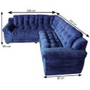 Ver imagem 2 de Sofá Madrid Premium Suede Velut Azul - Ws Estofados