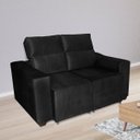 Ver imagem 1 de Sofá Retrátil e Reclinável Alfa 2 Lugares Preto - Ws Estofados