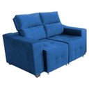 Ver imagem 2 de Sofá Alfa 2 e 3 Lugares Retrátil e Reclinável Azul - Ws