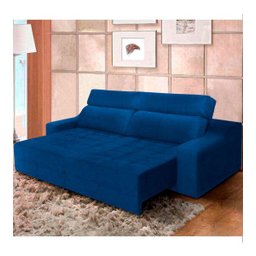Sofá Top Lubeck Retrátil e Reclinável250 Azul - WS Estofados - 1