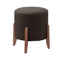 Ver imagem 1 de Puff Estofado Decorativo Redondo Thor Suede Marrom
