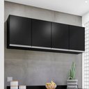 Ver imagem 2 de Armário Aéreo para Cozinha 4 Portas 160cm Lina M05 Preto - Inoviza