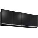Ver imagem 1 de Armário Aéreo para Cozinha 4 Portas 160cm Lina M05 Preto - Inoviza