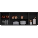 Ver imagem 3 de Armário Aéreo para Cozinha 4 Portas 160cm Lina M05 Preto - Inoviza