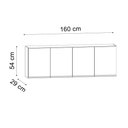 Ver imagem 5 de Armário Aéreo para Cozinha 4 Portas 160cm Lina M05 Preto - Inoviza