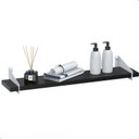 Ver imagem 2 de 4 Prateleiras Suspensa Estilo Industrial Madeira 50cm Fs Bp:preto