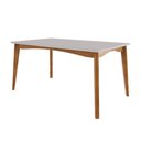Ver imagem 2 de Mesa de Jantar 6 Lugares 160cmx90cm Monalisa Madeira Maciça Natural/off White Nesher