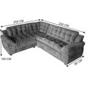 Ver imagem 3 de Sofá Madrid Premium Suede Velut Cinza - WS Estofados