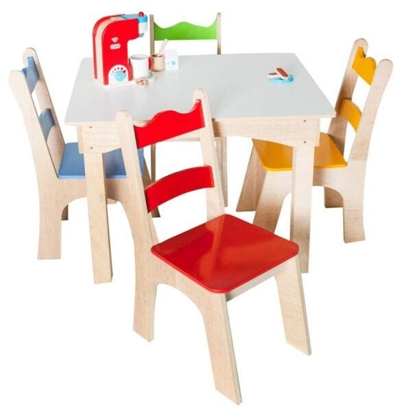 Mesa Infantil com 4 Cadeiras Tropical Fashion Toys - 2