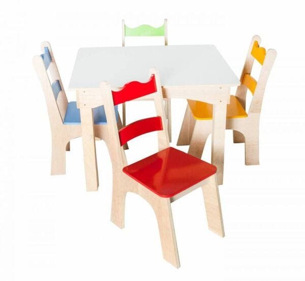 Mesa Infantil com 4 Cadeiras Tropical Fashion Toys - 1