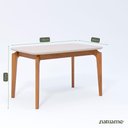 Ver imagem 5 de Conjunto Mesa Ficus 1,30 com 4 Cadeiras Buriti Mdf e Conforto Madeira/off White/linho Cinza