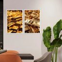 Ver imagem 2 de Kit 2 Quadros Arquétipo Dinheiro Fortuna 24x18cm - com Vidro:moldura Preta