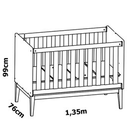 Jogo de Quarto para Bebê Completo 3 Portas Classic New Areia Fosco com Madeira - MoveisAqui - 3