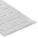 Ver imagem 2 de Tapete Athenas Extra Soft Antiderrapante 45x95cm Rozac - Quadrados Branco