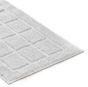 Ver imagem 2 de Tapete Athenas Extra Soft Antiderrapante 45x95cm Rozac - Quadrados Branco