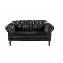 Ver imagem 7 de Sofá Chesterfield Dom Pedro 2 Lugares com Puff - Courissimo Preto