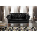 Ver imagem 4 de Sofá Chesterfield Dom Pedro 2 Lugares com Puff - Courissimo Preto