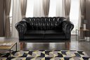 Ver imagem 4 de Sofá Chesterfield Dom Pedro 2 Lugares com Puff - Courissimo Preto